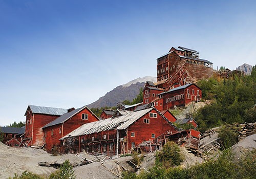 The ghost town at Kennecott Copper Mines near McCarthy, Alaska.